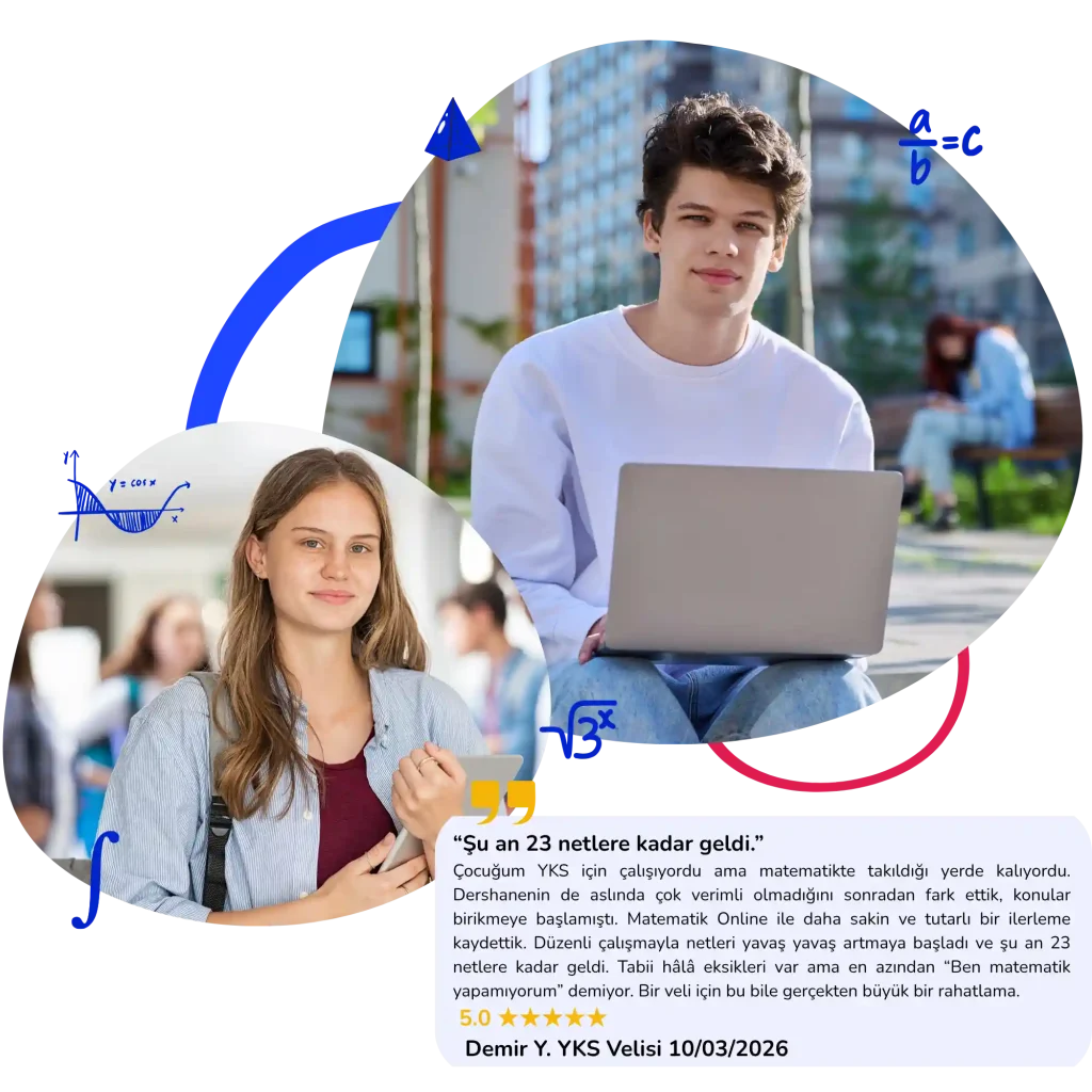 Online YKS matematik özel ders desteği alan öğrenciler